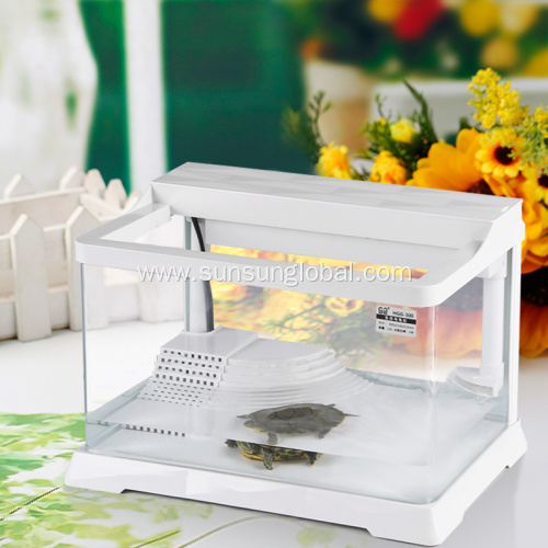 Sunsun Wholesale Ecological Turtle Cylinder Aquarium Glass Fish Tank